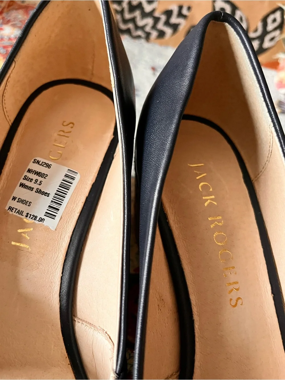 JACK ROGERS Palmer Criss-Cross Midnight Navy Wedge Espadrille